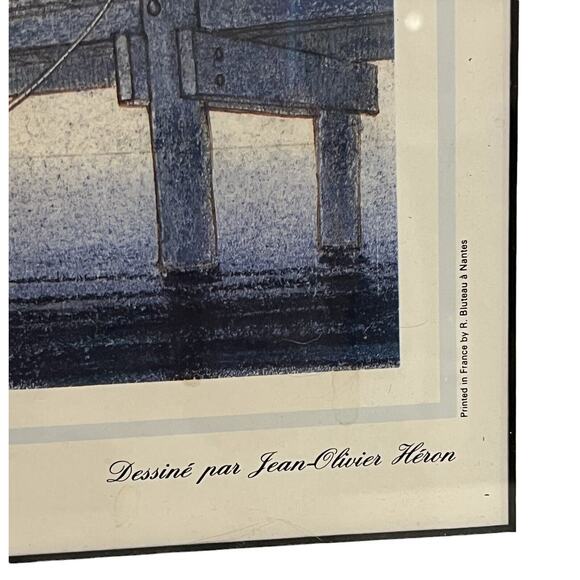 Jean Olivier Heron FRAMED WALL ART Le Noeud De Cabestan Nautical Boat Rope Knots - Picture 4 of 5